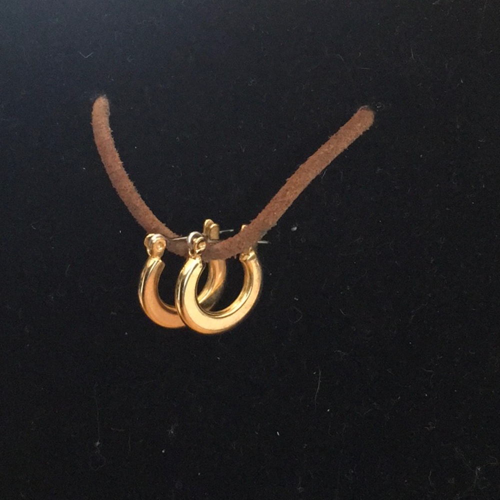 Small gold tone hoops